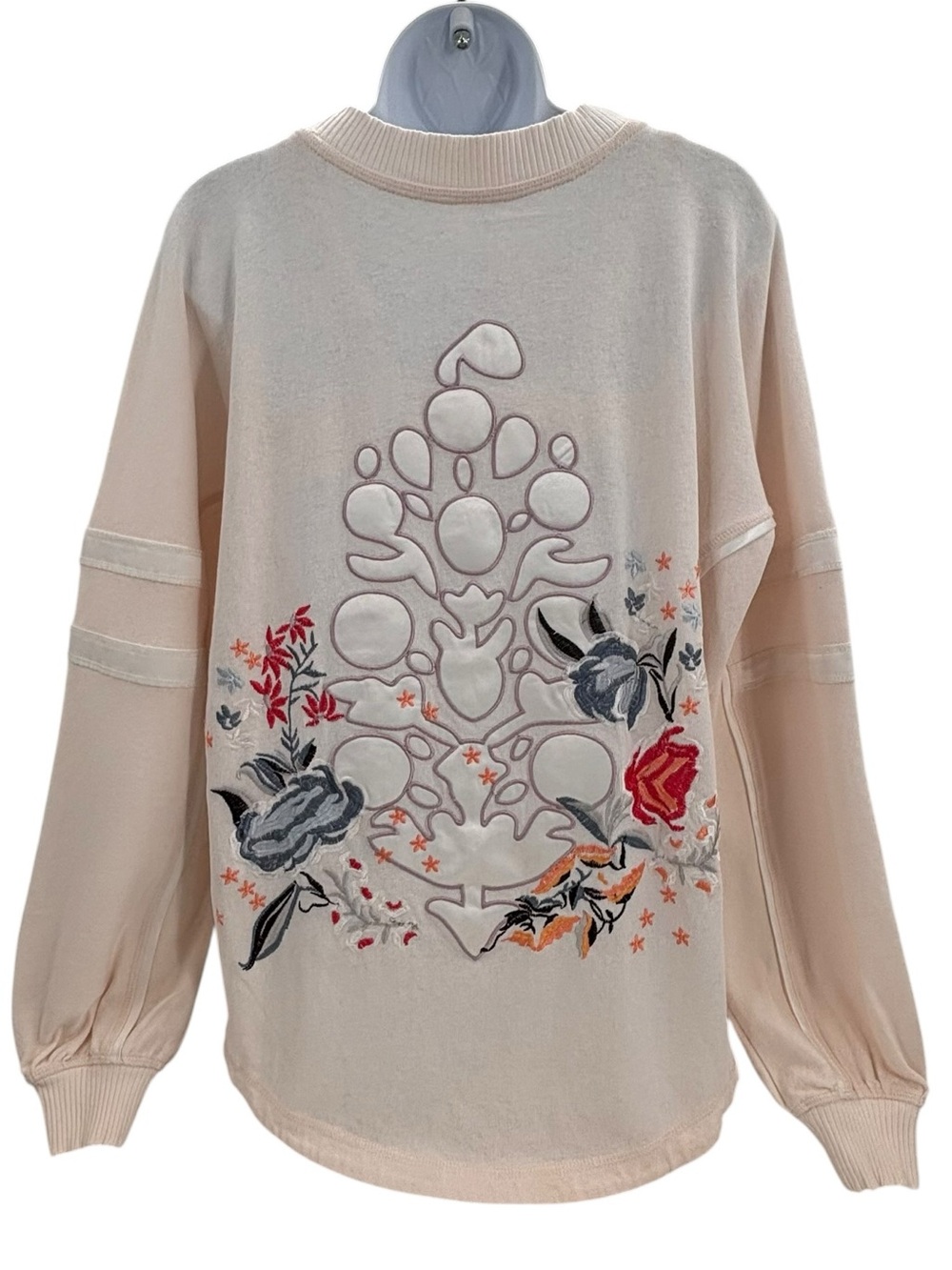 Free People Movement Embroidered Sweatshirt Sz. XS Oversized - Picture 3 of 9